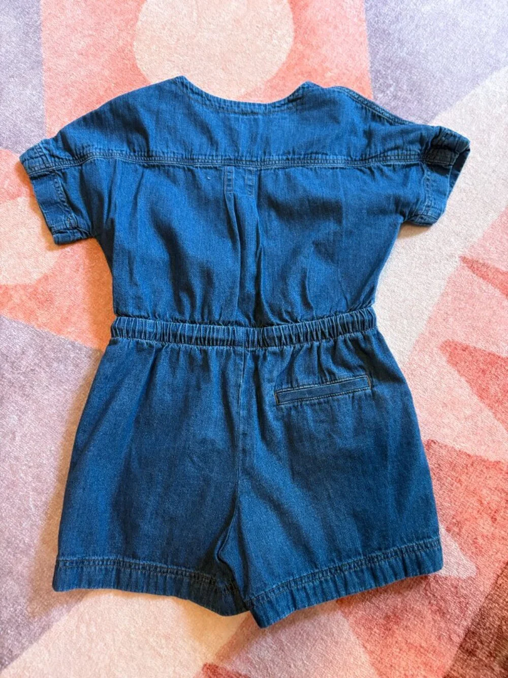 Girls Size 10 J Crew Chambray Romper Drawstring Waist